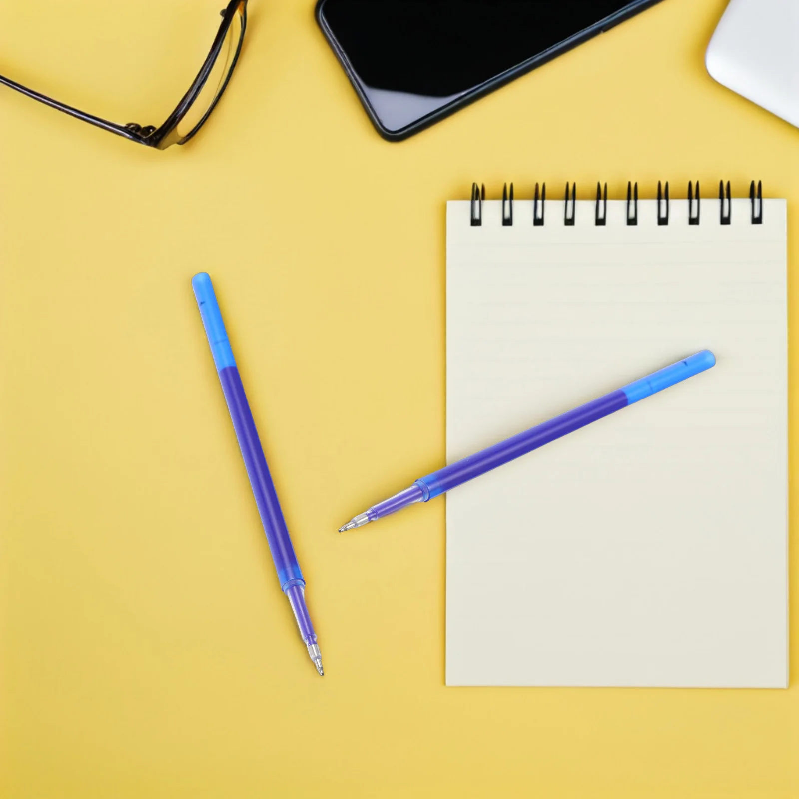 

100Pcs Erasable Pen Refills 0.5mm Fine Tip Smooth Writing Heat Erasable Ink for Note Taking Drawing School Office Supplies