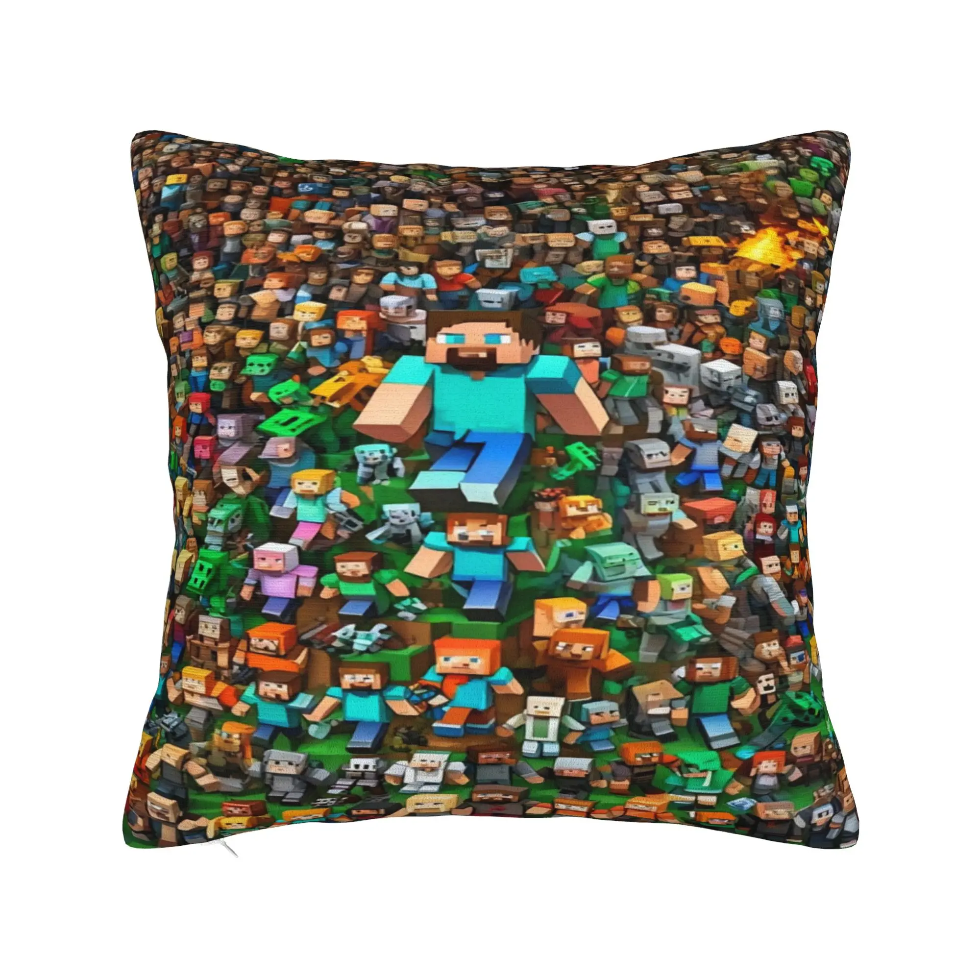 Pillow Case M-Minecrafts Creeper Family Graphic  Pillow Cover For Sofa Home Decoration Funny Pillowcases