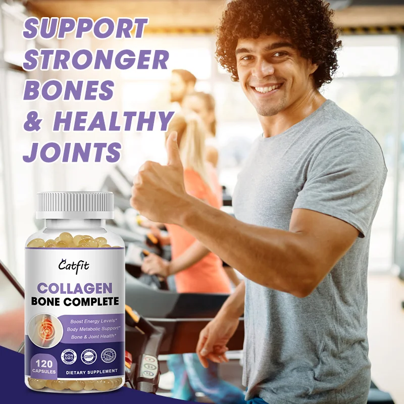 Catfit Collagen Capsule with Vitamin Calcium Magnesium Collagen Fixed Hair Bone Joints Immune Health Skincare Diet Supplement