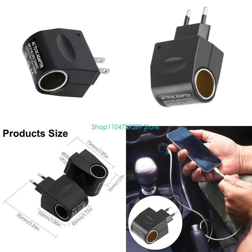 D8KE AC220V To DC12V 500mAh for Car Cigarettes Power Adapter Socket 220V to 12V Charging Converter