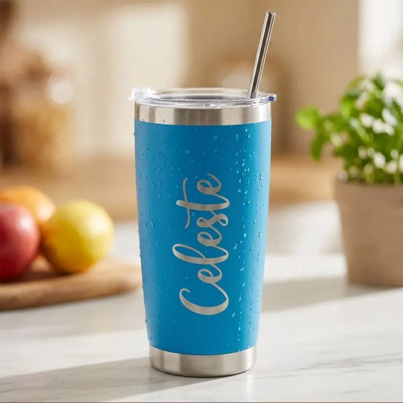 Personalized Stainless Steel Tumbler with Straw Custom Name Travel Mug Bridesmaid Gift for Bachelorette Party,Christmas Gift.