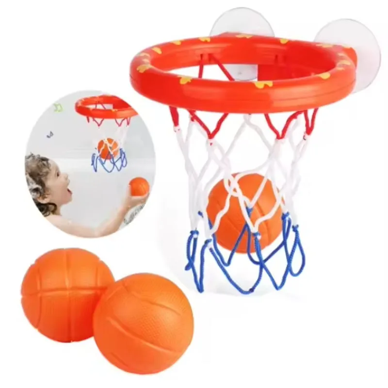 Baby Bath Toy Toddler Boy Water Toys Bathroom Bathtub Shooting Basketball Hoop with 3 Balls Kids Outdoor Play Set Cute Whale