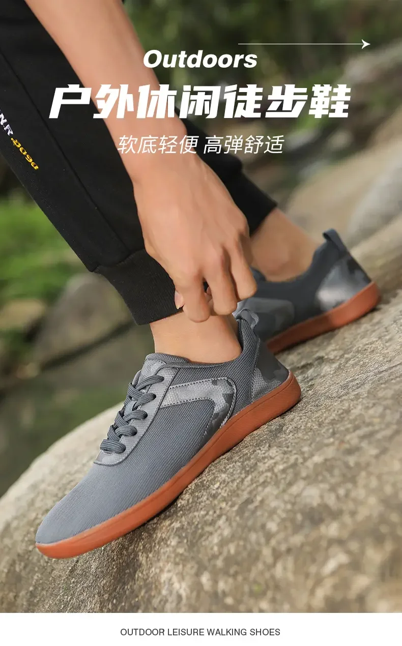 

New Unisex Wider Shoes Breathable Mesh Men Barefoot Wide-toed Shoes Brand Flats Soft Zero Drop Sole Wider Toe Sneakes Large Size