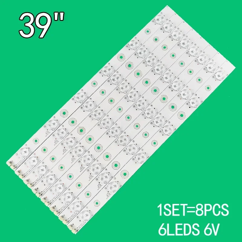 

1set=8pcs 6leds 6v 380mm for 39 inch LCD TV backlight strip 39F3300-8*6 4C-LB3906-YH2