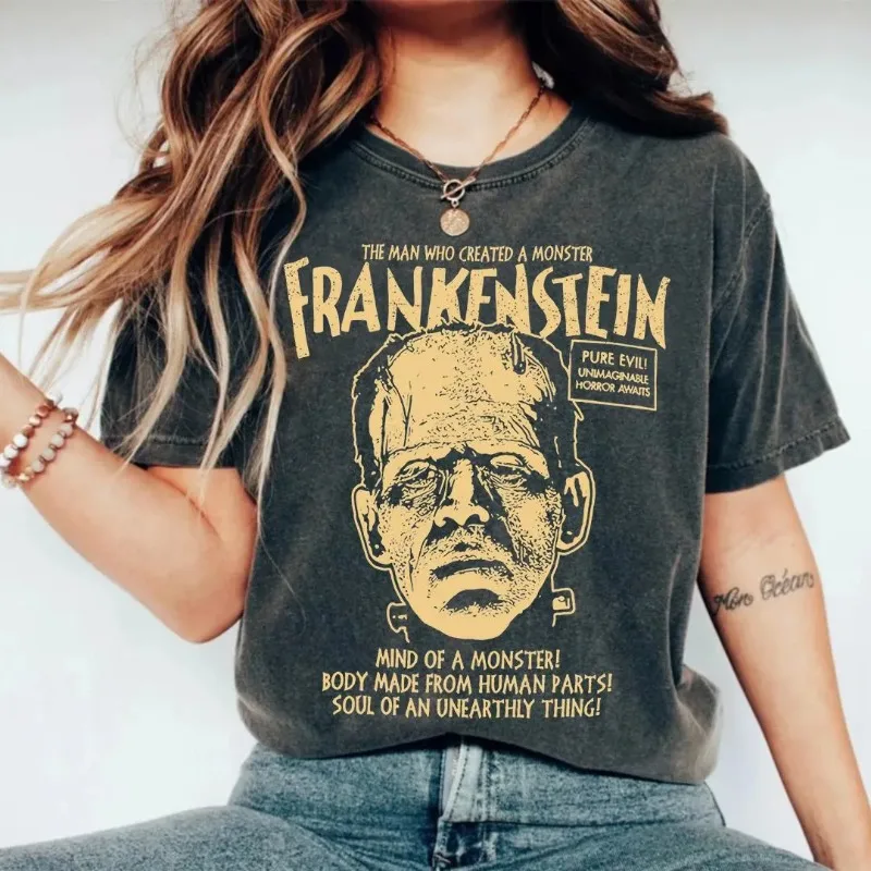 Halloween Horror Movie T-shirt Retro Movie Women's T-shirt Summer New Style Suitable for Both Men and Women High Street T-shirt