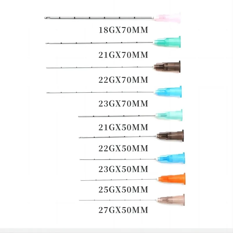 Micro agulha sem corte descartável da cânula da ponta para o enchimento facial 14G 18G 21G 22G 23G 25G 27G 30G da injeção do enchimento