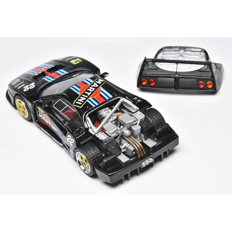 SH 1/64 F40 LM Martini Giocattolo in lega Veicolo a motore Pressofuso in metallo Modello Regali