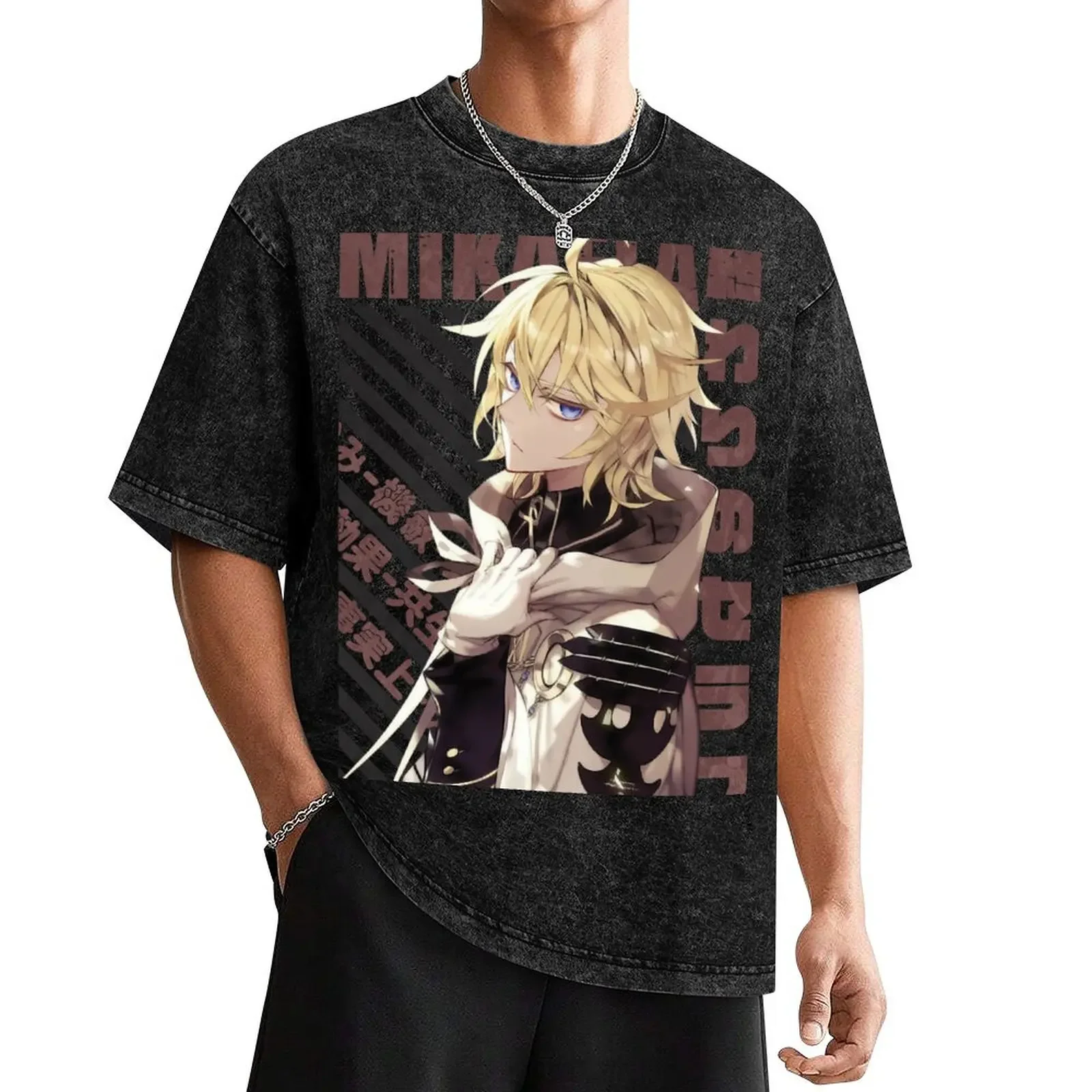 Owari no Seraph - Mikaela T-Shirt customs basketball graphic tees street wear anime stuff oversized t shirt men