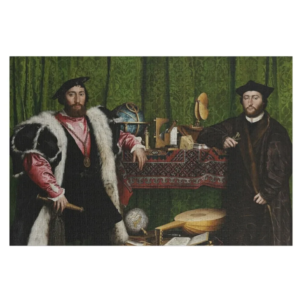 

Famous Art: Hans Holbein the Younger - The Ambassadors Jigsaw Puzzle Wooden Name Custom Personalized Customizeds For Kids Puzzle