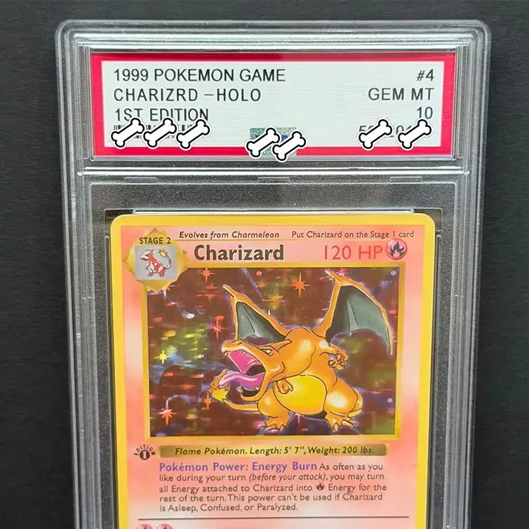 1999 풀 마크스 1ST EDITION 논홀로 게임 등급 카드 싱글 카드 CHARIZRD... - 2