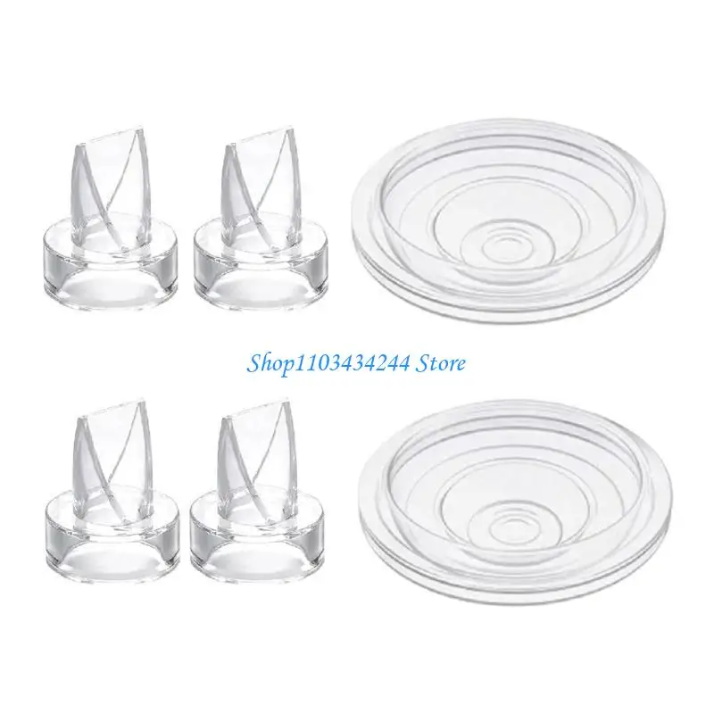 6pcs/set Replacement Silicone Duck Mouths & Diaphragms Rubber Duckbill Valves & Silicone Diaphragm set for Breast