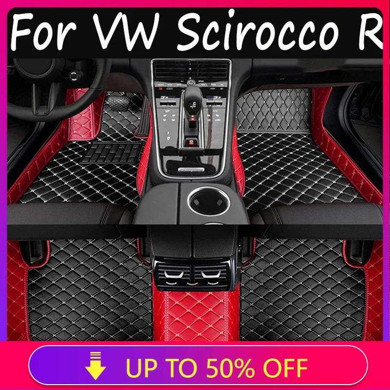 Alfombrillas para el suelo del coche, accesorios interiores para el centro de envío directo, alfombras de cuero, almohadillas para los pies, para VW Scirocco R 3R 2009-2017, 100%