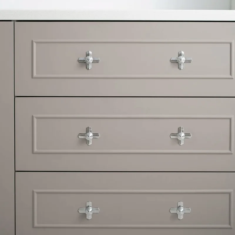 Silver Hardware Furniture Handle Flat Panel Door Brass SingleHole Kitchen Wardrobe Shoe Cabinet Drawer BedroomPull Creative Knob