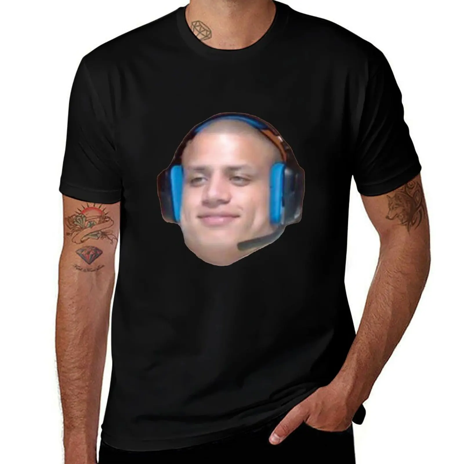 Tyler 1 headset T-Shirt t shirt man plain T-Shirt