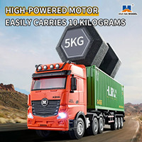 1/18 Scale 2.4G RTR Huina 1317 RC Tractor Car Toy Container Trailer Truck 9CH Remote Control Cars Model Boys Gift TH24251