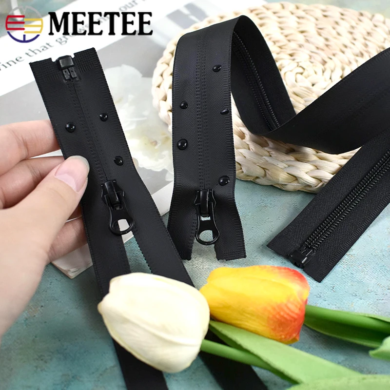 

5Pcs Meetee 5# Waterproof Nylon Sewing Zipper Clothes Closure Zippers Repair Kit 15-150cm Close/Open-End Zips DIY Bag Acessories