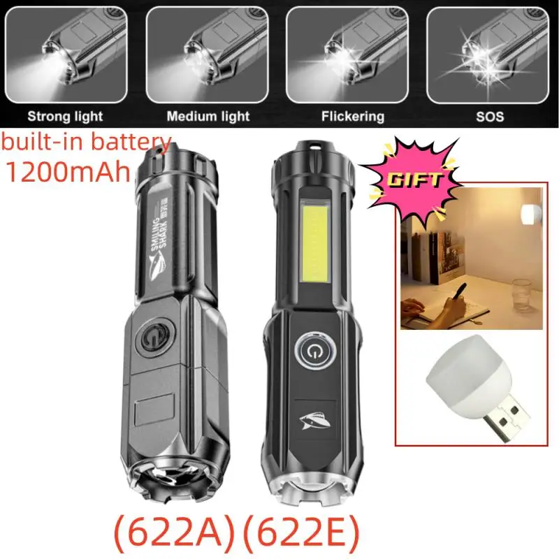 Powerful LED Flashlight Rechargeable USB 18650 Waterproof Zoom Fishing Hunting 100000 Lumens Tactical Flashlight LED Flashlight