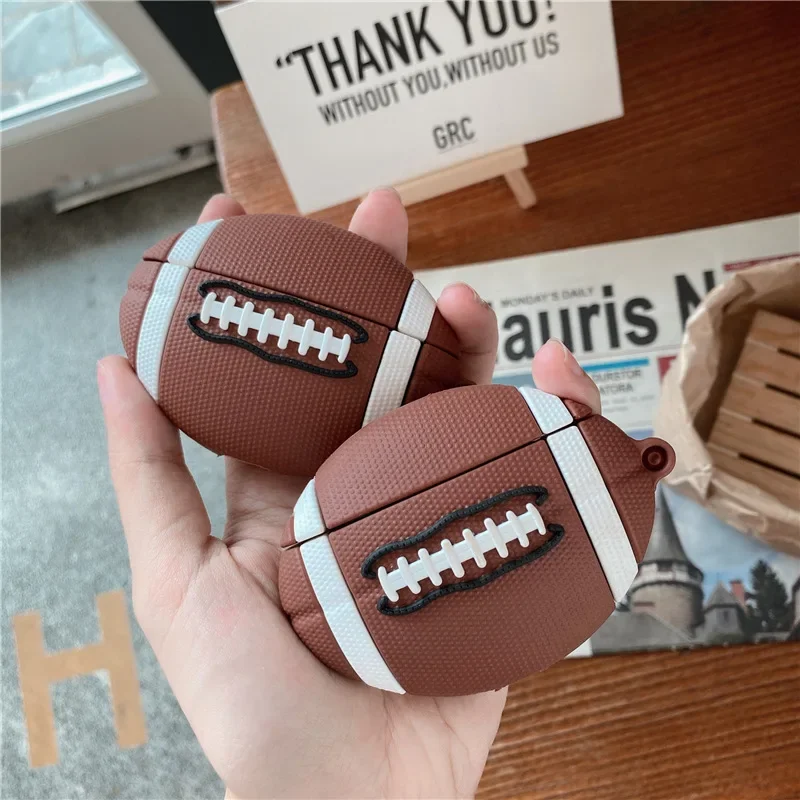 Creative Simulated American Football Earphone Cover for Apple Airpods Pro 3 Case for Airpods 3 3rd Generation Air Pod 2 1 Case