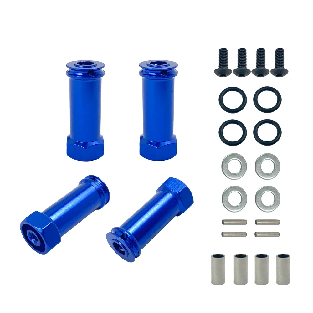 4Pcs Aluminum 12mm Hex Wheel Hub Drive Adapter Long 30mm Adaptor Extension Combiner For 1/12 RC Car Crawler Wltoys 12428 12423