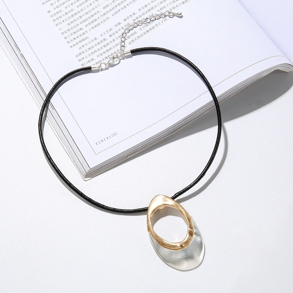 DIY accessories necklace European and American popular fashion popular water drop hollow short URL environmentally friendly