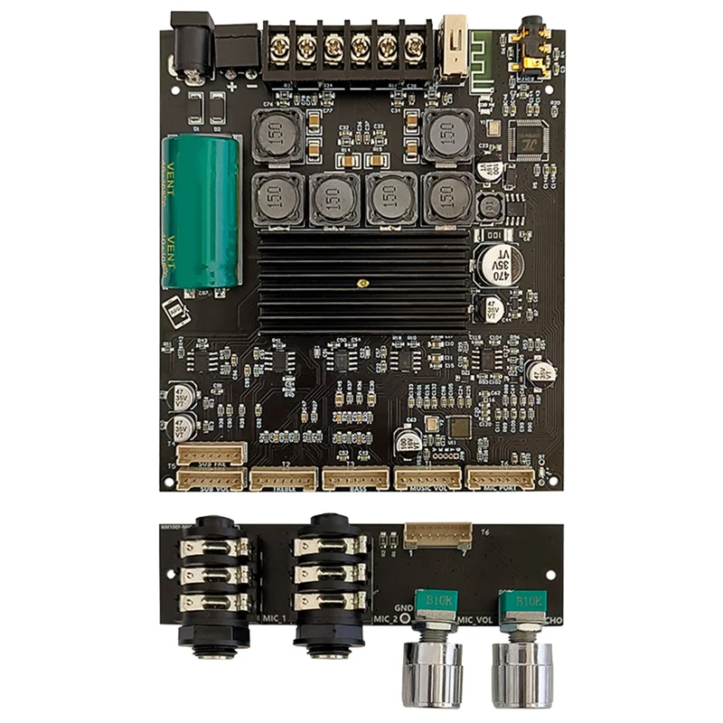 ZK-AM100F Loodtype KTV Microfoon Audiosysteem 2.1 Kanaals Bluetooth Eindversterker Board 50 + 50 + 100 W