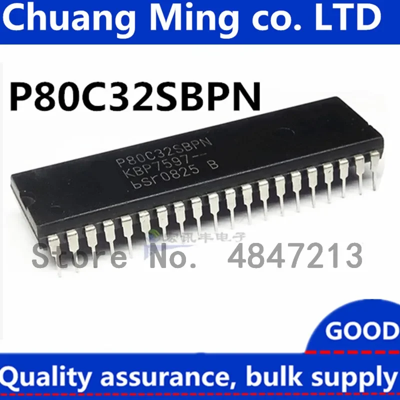 Free shipping 5pcs/lots P80C32 P80C32SBPN 80C32 DIP-40 IC In stock!