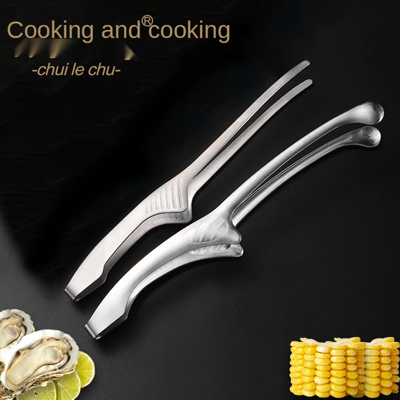 

BBQ Gadgets Silicone Non-Slip Food Tong Kitchen s utensil Cooking clip Clamp Salad Tools Grill Accessories