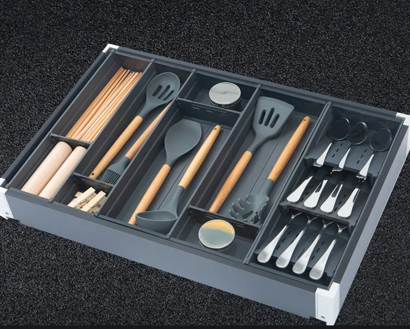 Kitchen Drawer Storage Partitioned Tableware Household Cabinets Built-in Compartment Knife and Fork Chopsticks Rack