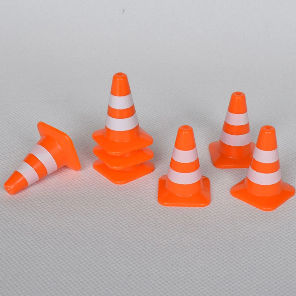 21 Pcs Roadblock Sand Table Model Toy Cars Cone Signs Traffic Abs DIY Simulation Fitness