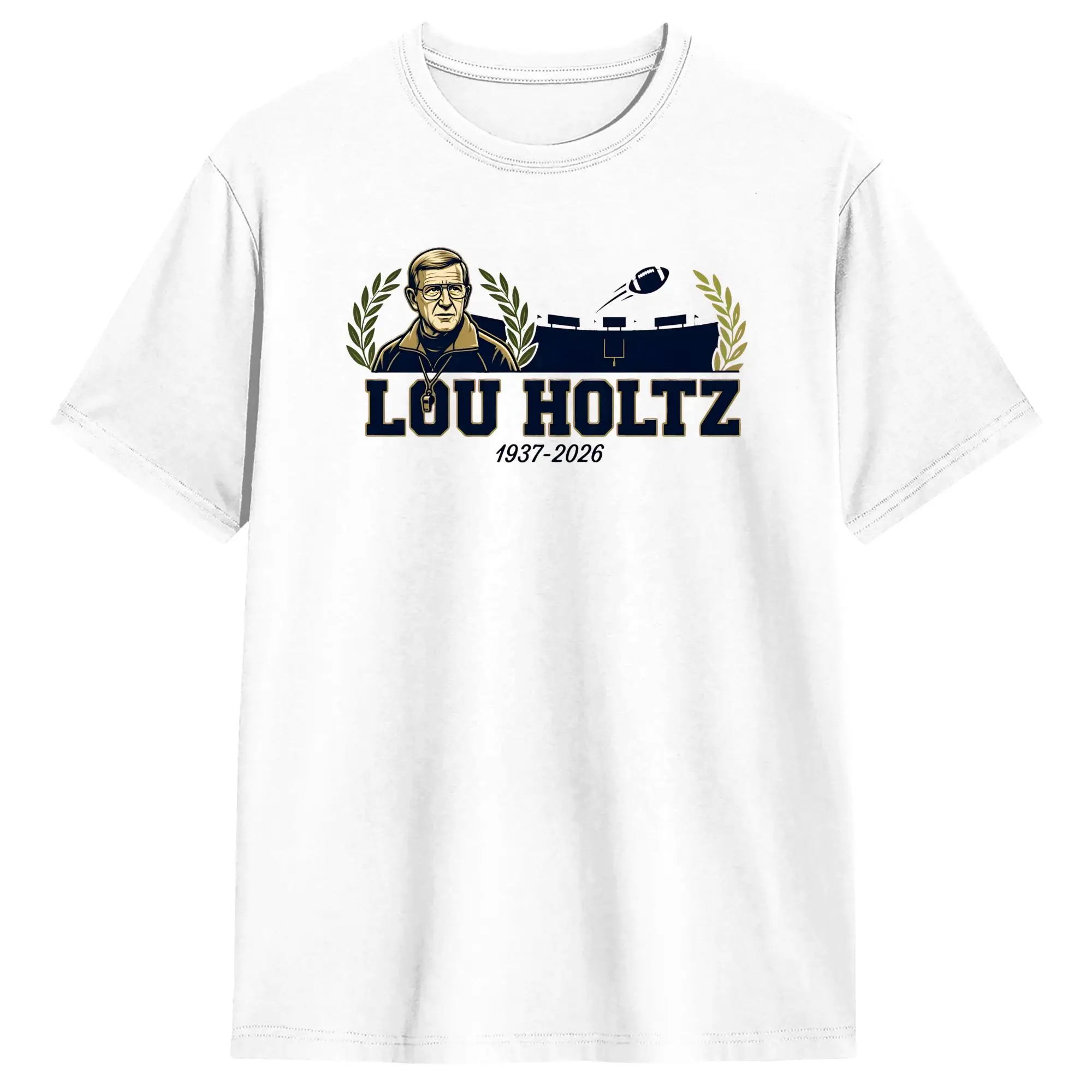 

Oversized T-Shirt Summer Lou Holtz RIP 1937-2026 Hippie T-Shirts Cotton Tshirt for Men Y2K Casual Pattern Short Sleeve Tops