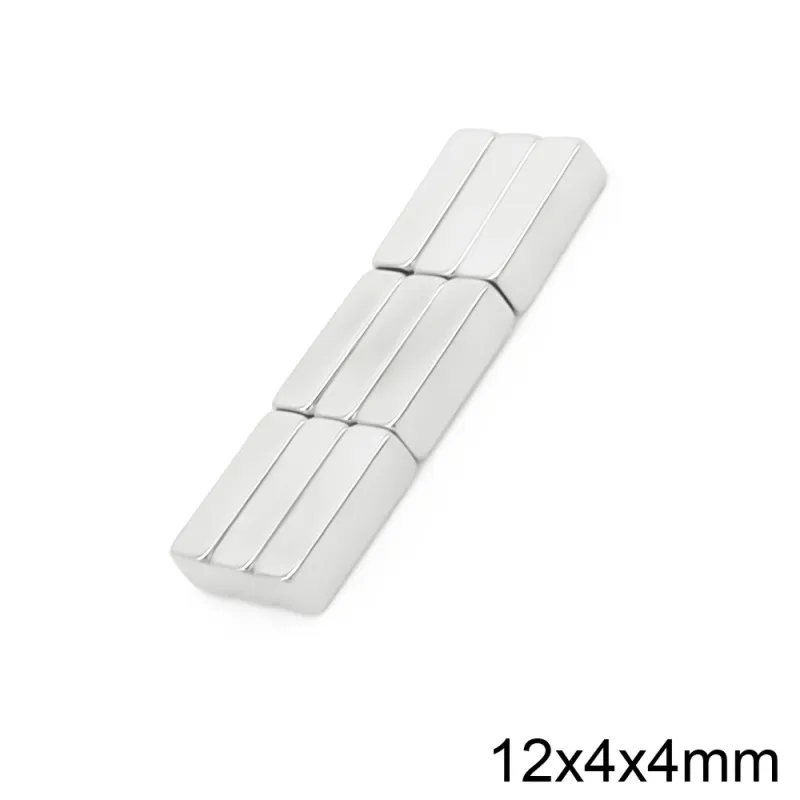 

20~300pcs 12x4x4 Block Powerful Magnet sheet Super Neodymium Magnet 12mm x 4mm x 4mm Stong NdFeB Permanent Magnet Square 12*4*4