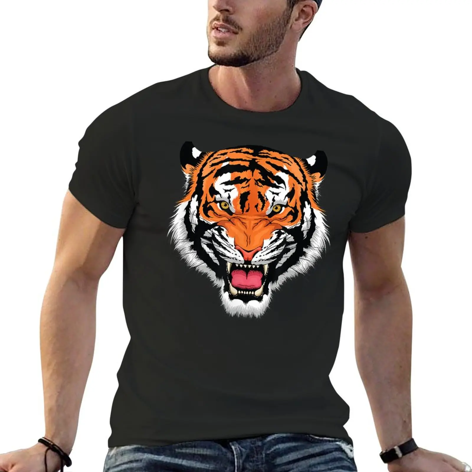 Growling Mouth Open Bengal Tiger Designs For Men Women Kids T-Shirt blanks designer shirts baggy shirts black t-shirts for men