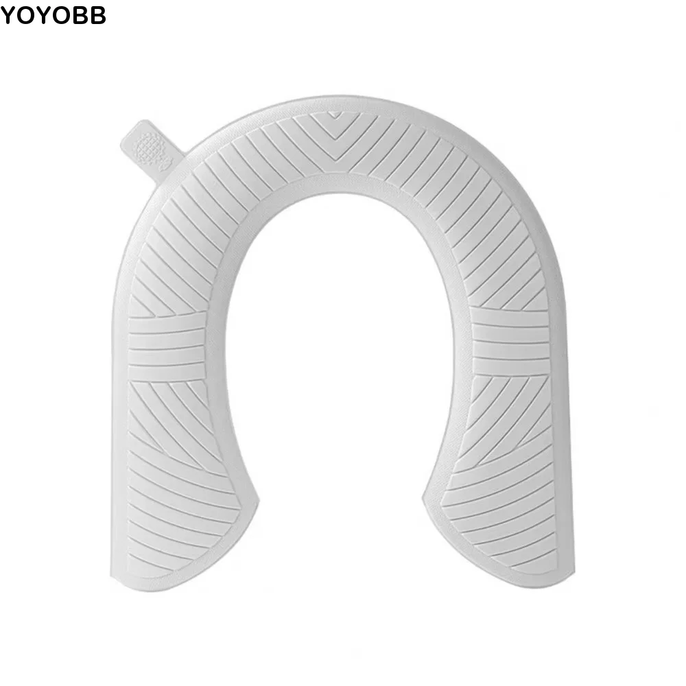 Soft Toilet Seat Cover Non-Slip U-shape Toilet Seat Cushion Solid Color Texture Easily Cleanable Thickened Toilet Seat