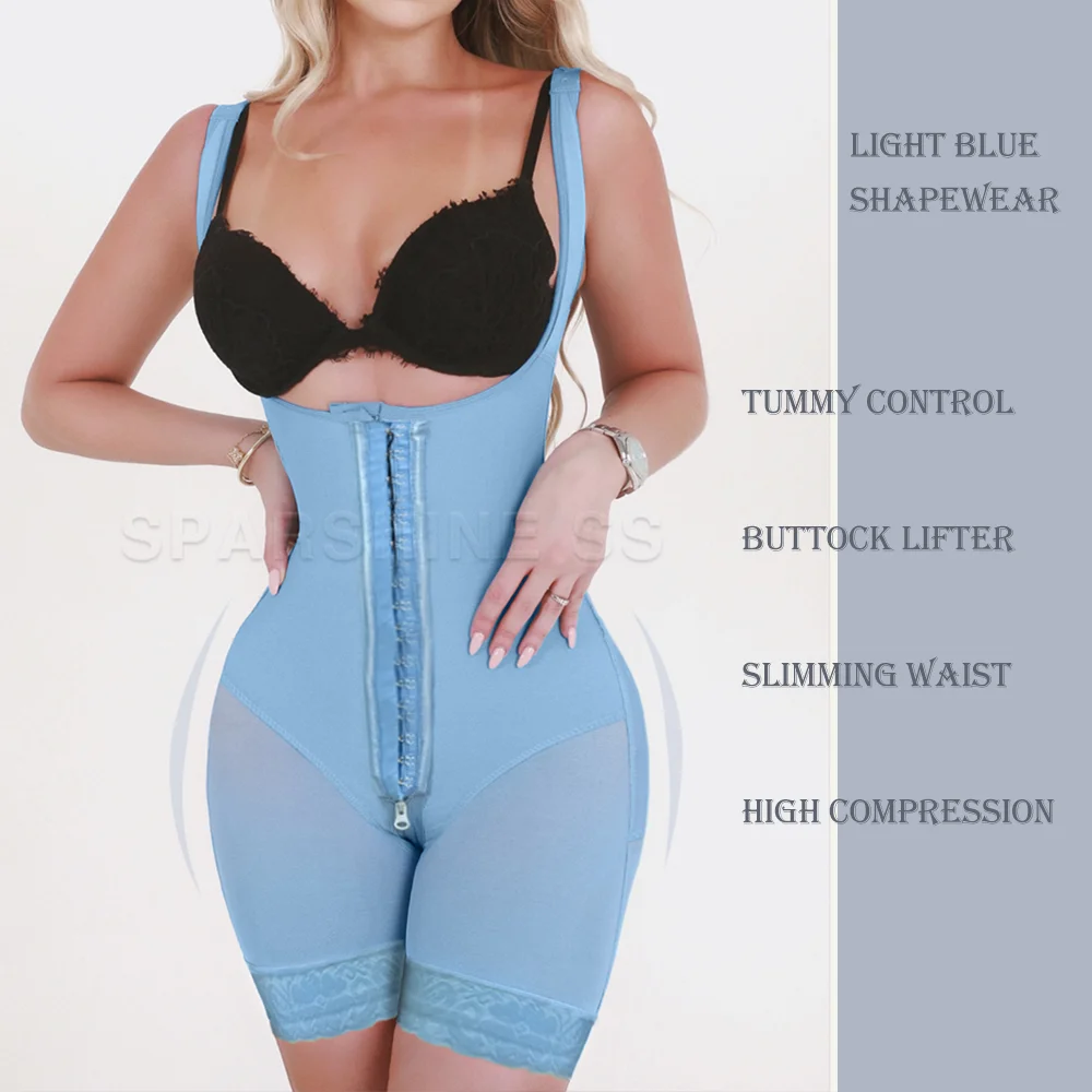 Fajas Colombianas Bodysuits Shapewear Tummy Control for Women Butt Lifter with Zipper Crotch Faja Body Shaper Post Surgery Wear