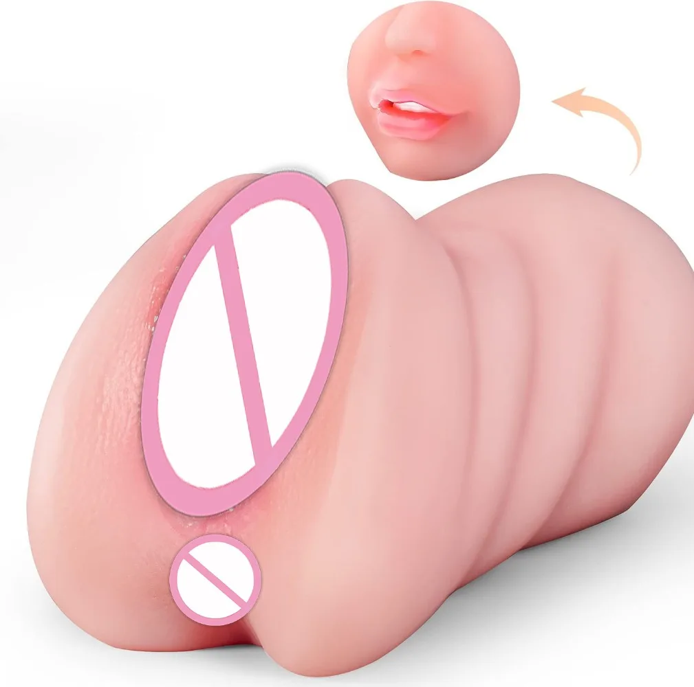 2026 Silicone Masturbation Cup Realistic Artificial Vagina Portable Pocket Pussy 3D Hip Model Adult Male Sex Toy view 2