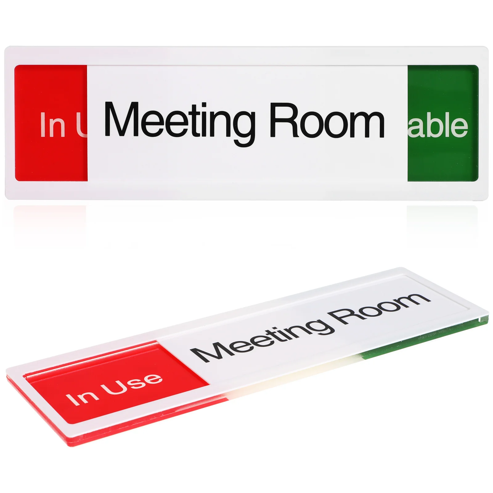 

Privacy Slide Door Sign Conference Room in Use Sign Red Green Slider Easy to See Acrylic Waterproof Tear Resistant