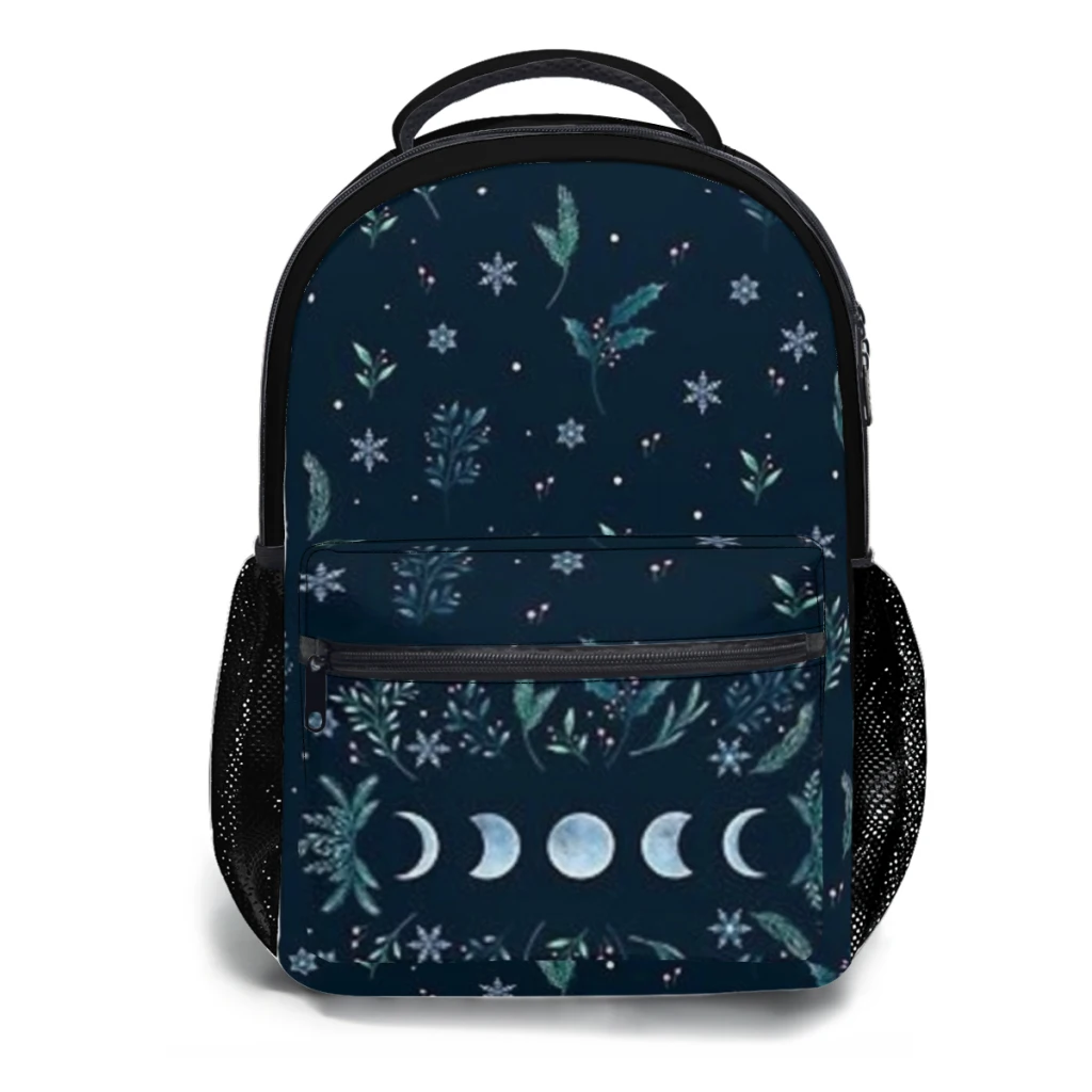 Moonlit Garden-Teal Snow Versatile Backpack Large Capacity Waterproof Backpack Washable Computer Bag Unisex