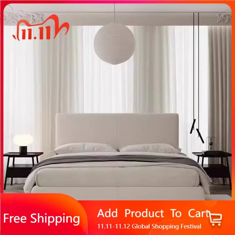 

Universal Confortable Bed Frame Minimalist Wedding Light Luxury Bed Fashionable High Quality Cama Queen Size Backyard Furniture