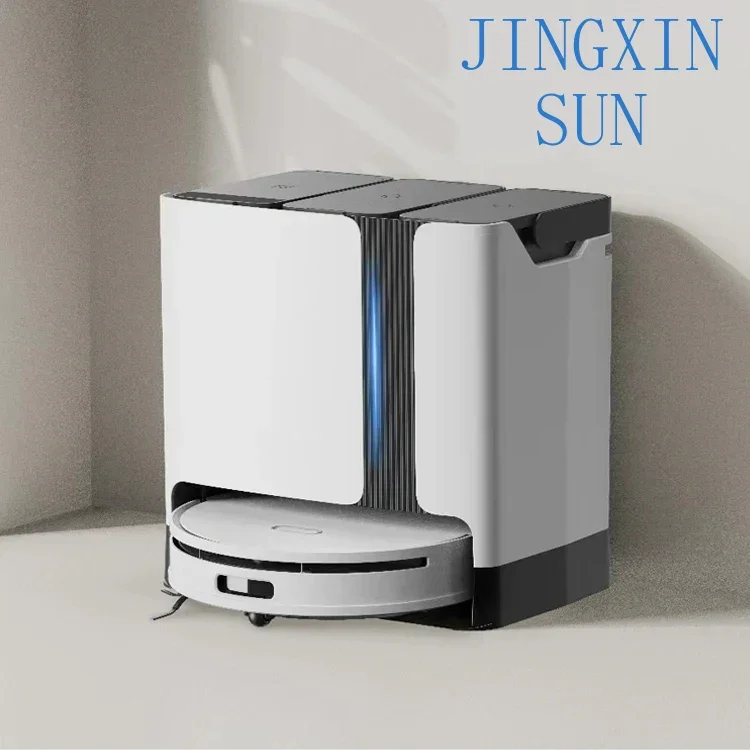 New Design All-in-one Base Station Robot Vacuum Cleaner With Auto Empty Wash Fill Dock 6000Pa Suction Power Double Mopping