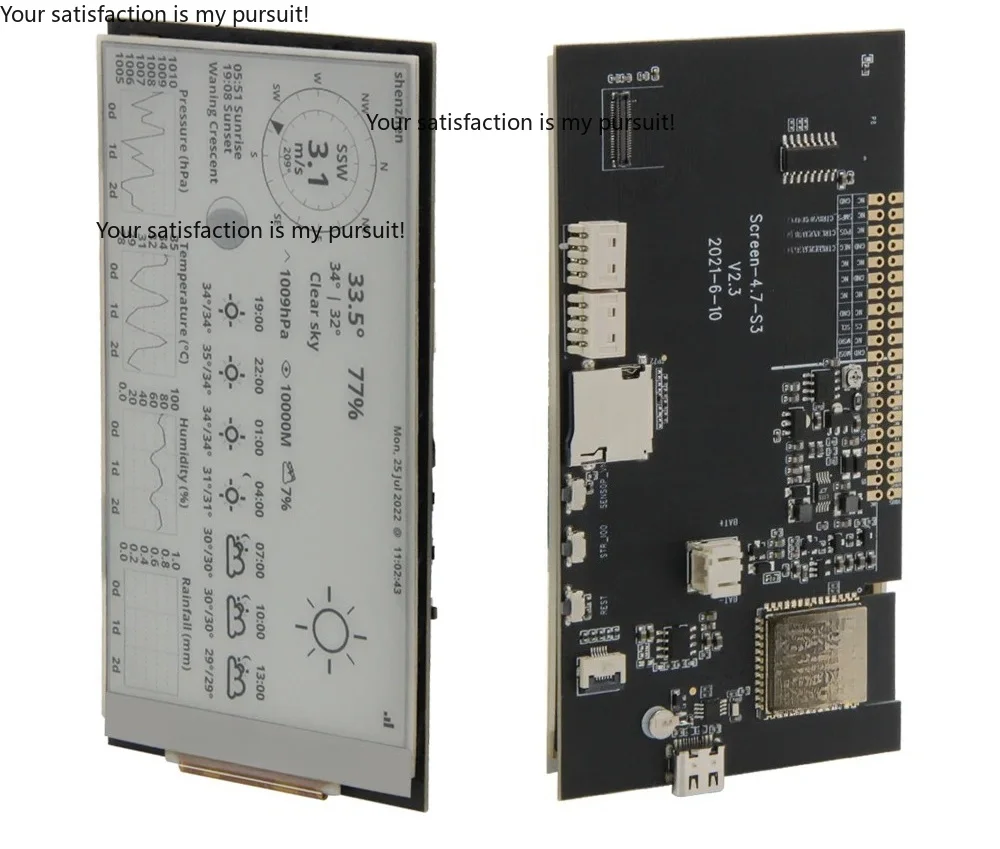 For T5 4.7 Inch E-paper V2.3 ESP32-S3 Development Driver Board Display Module Support TF Arduino Compatible Raspberry