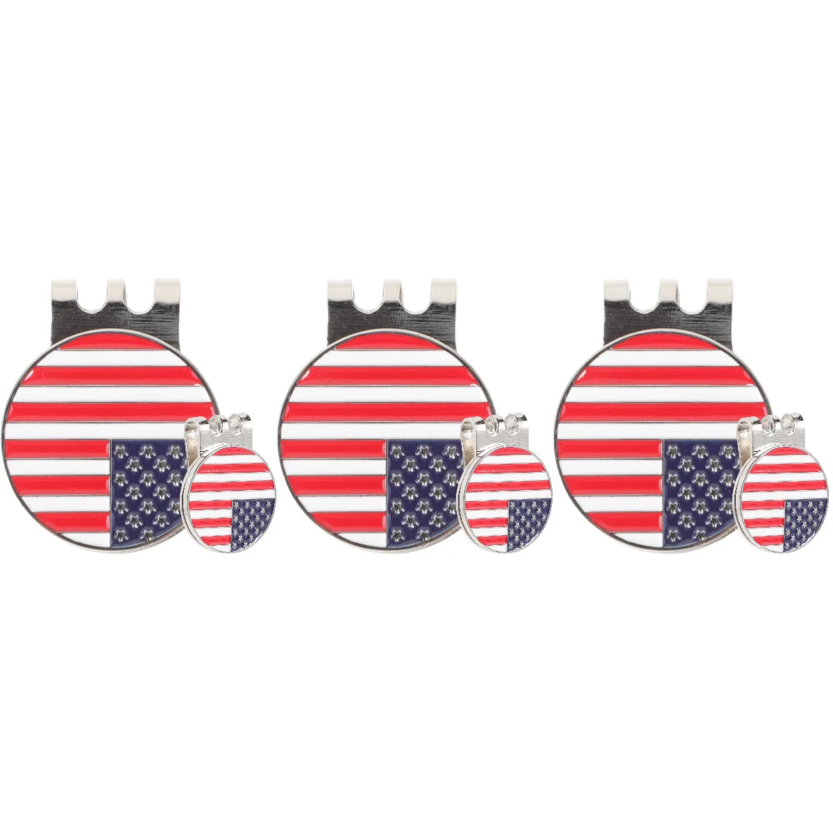 

Set of 3 Golf Hat Clip Decorative Golfs Markers Golfing Supply Ball Portable Adornment Gift Delicate Metal Balls