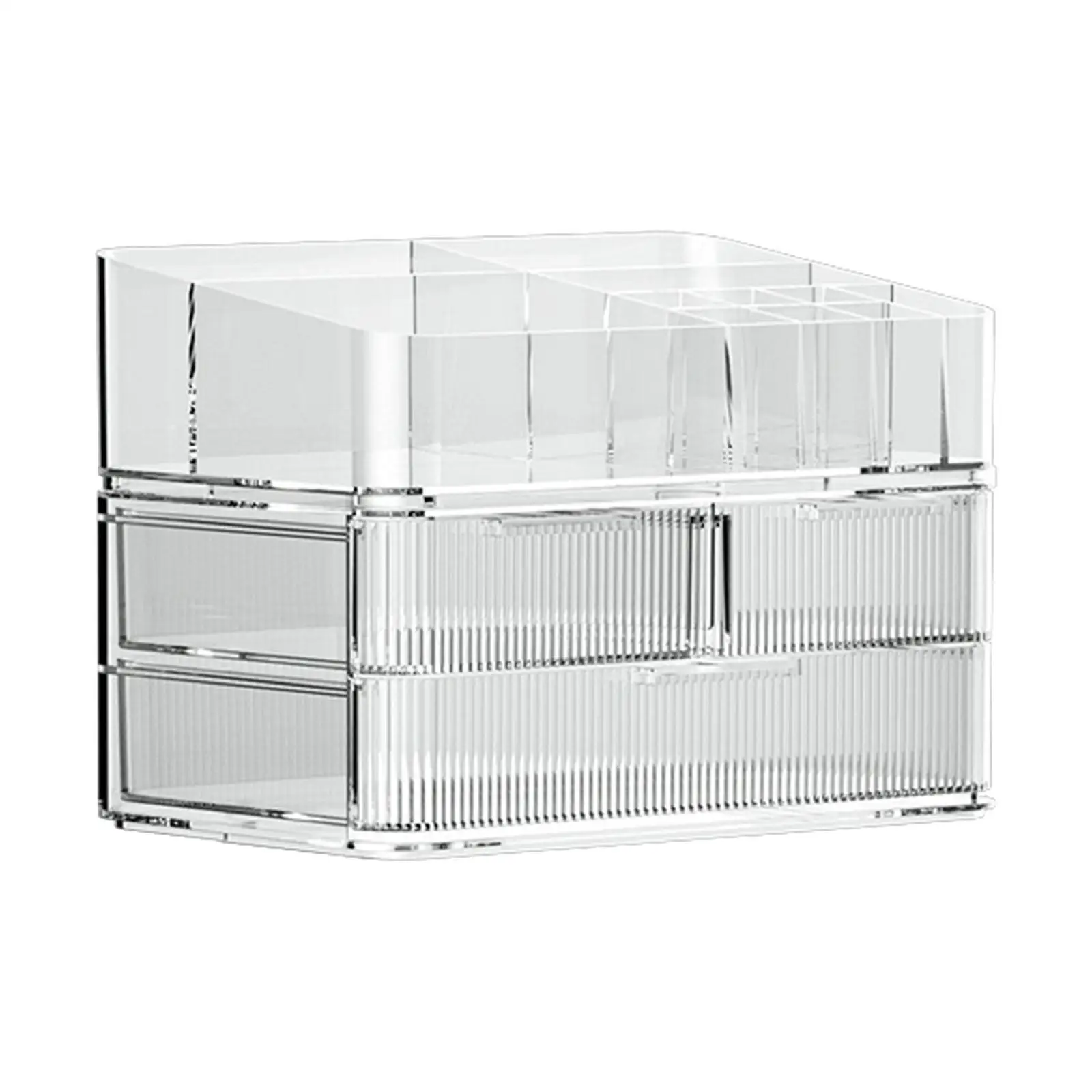 

Transparent Cosmetic Display Case Multi Layer Drawer Organizer Vanity Makeup Storage Box for Desk Countertop Organization