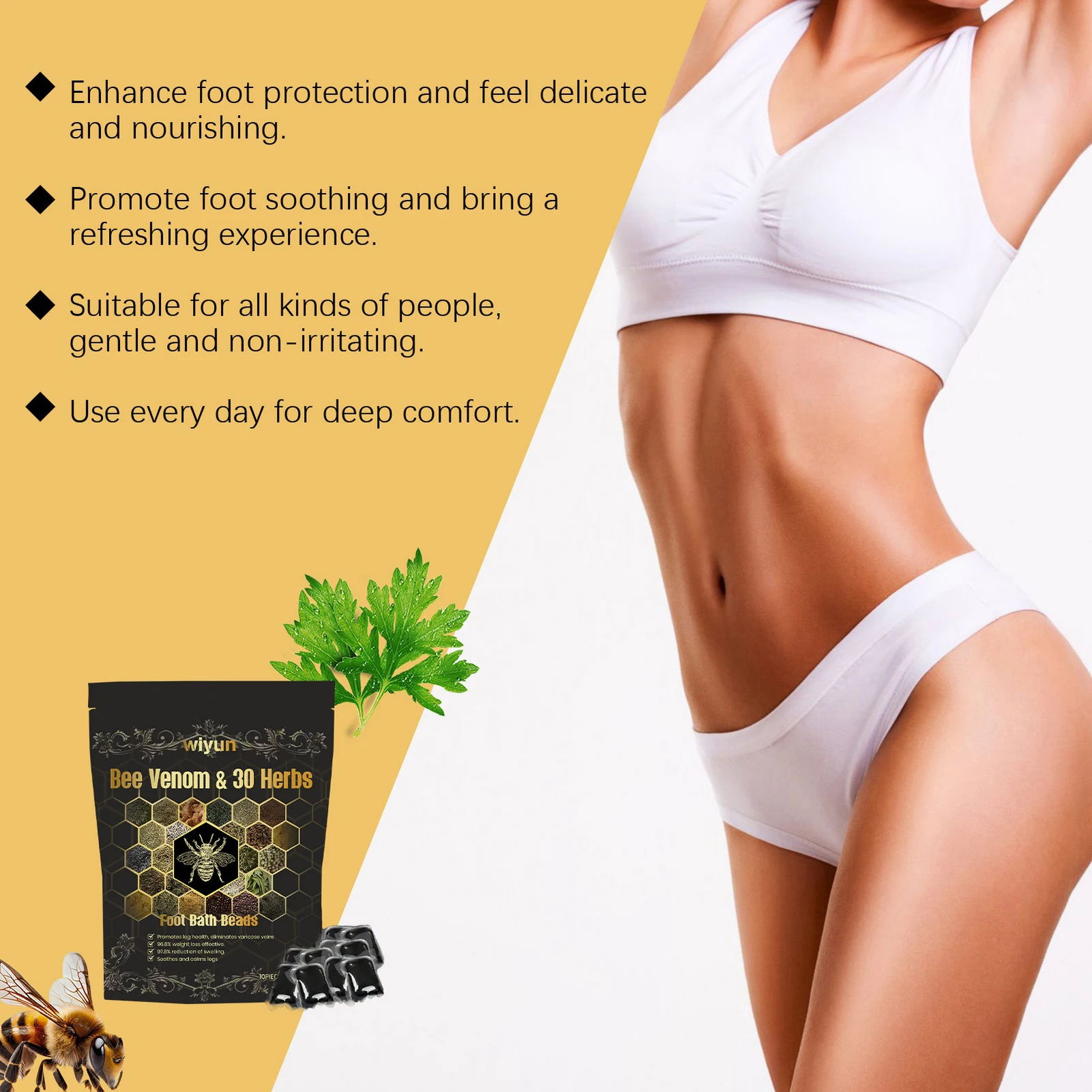 Venom Foot Soak Bead ส่วนผสมที่ปลอดภัย ถุงแช่เท้าสมุนไพรเพื่อการผ่อนคลายและผ่อนคลายเจ็บร่างกายเหนื่อย