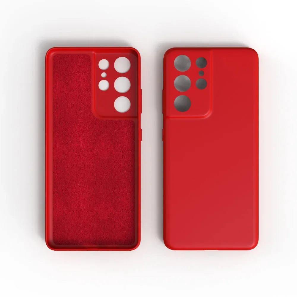 For Samsung Galaxy S21 S21 Plus S21 Ultra Case Silky Silicone Cover Soft-Touch Back Protective Housing For S22 S23 FE PLUS S21FE