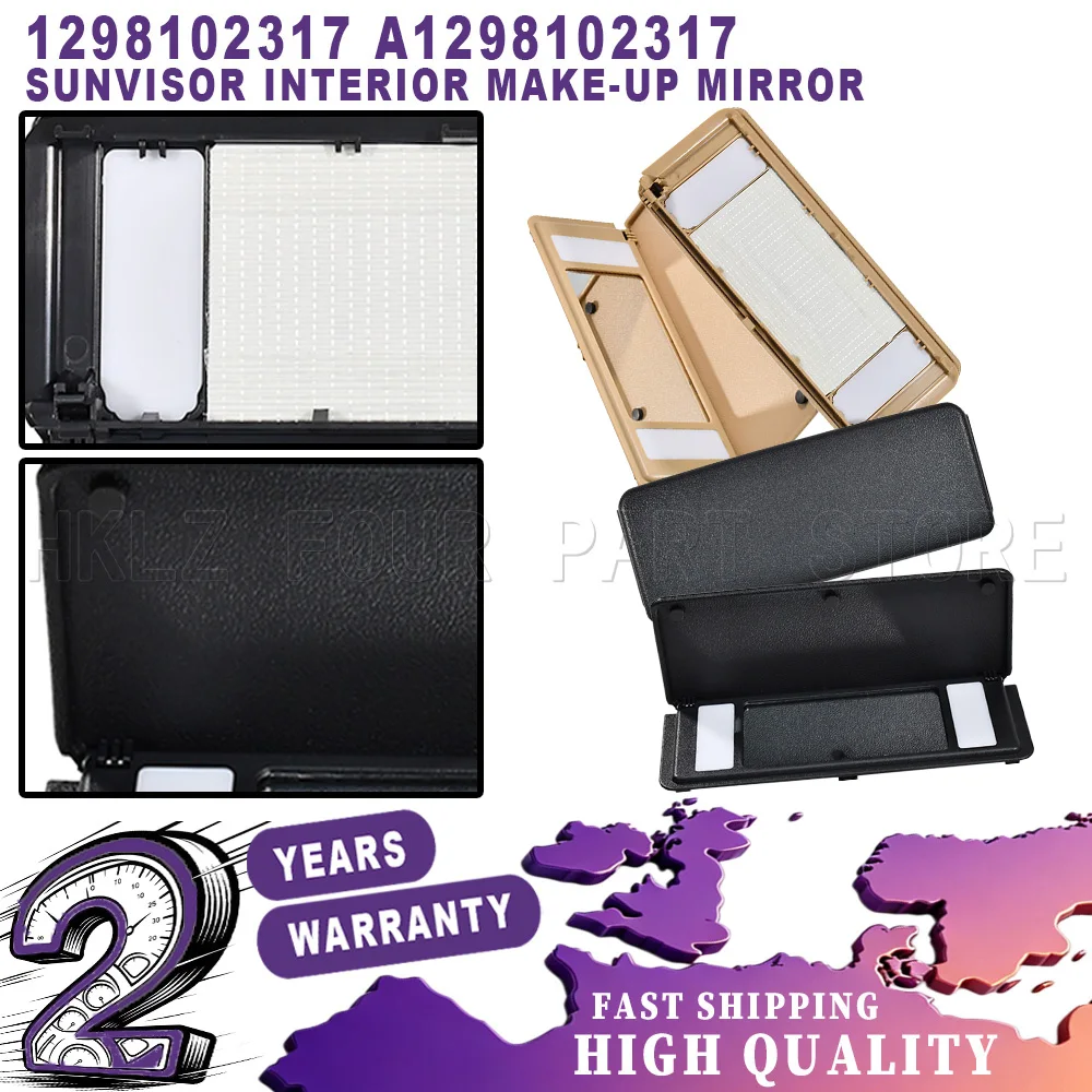 Easy Installation Car Accessories New Front Convertible Sun Visor Interior Make-up Mirror For Mercedes-Benz A124 W124 SL (R129)