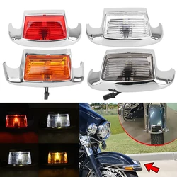 Motorcycle LED Edge Front Rear Fender Tip Light Lamp For Harley Heritage Softail Electra Glide Road King FLHR FLSTC 1996-2013