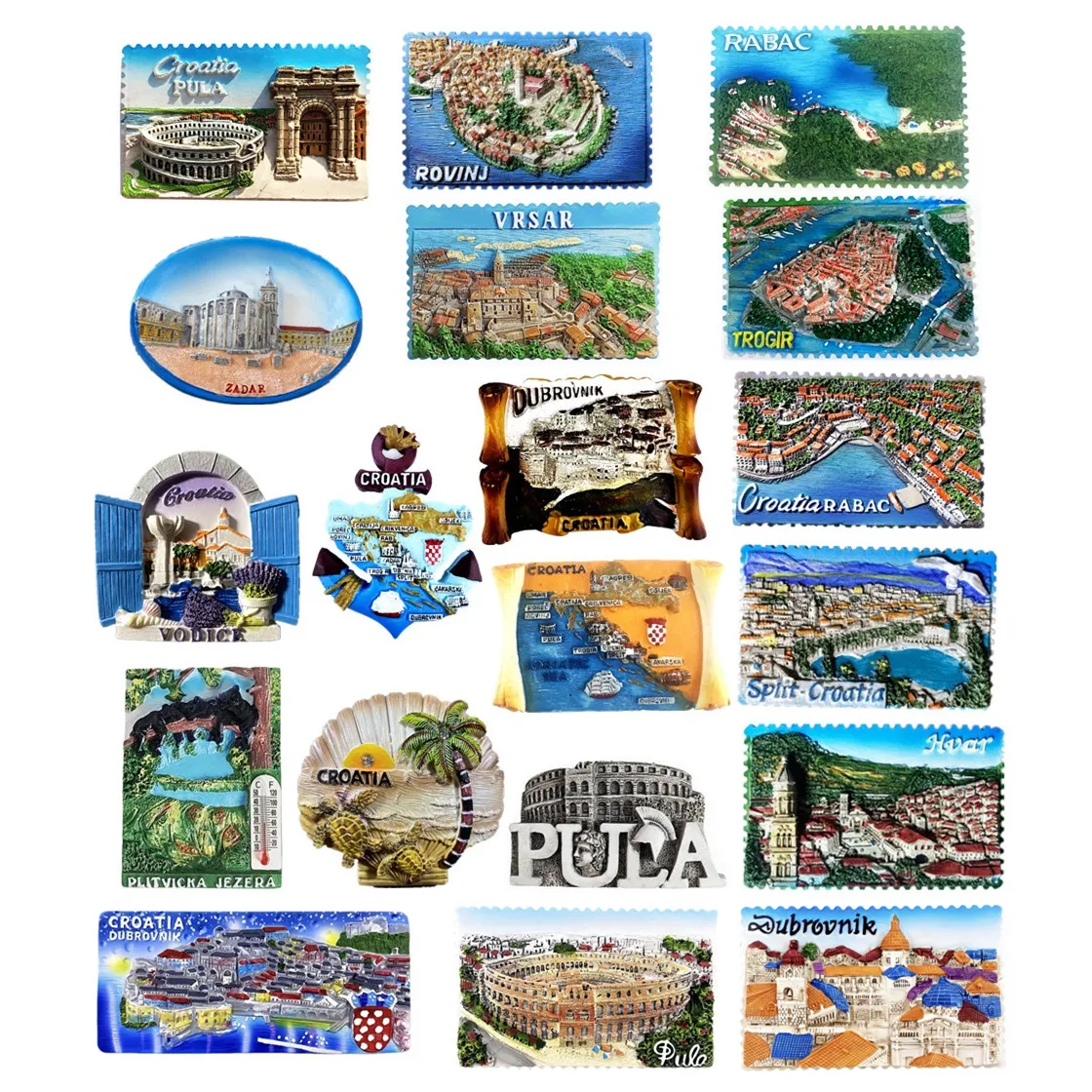 Europe Croatia Fridge Magnet Tourist Souvenirs Refrigerator Magnetic Stickers Travel Collection Gift