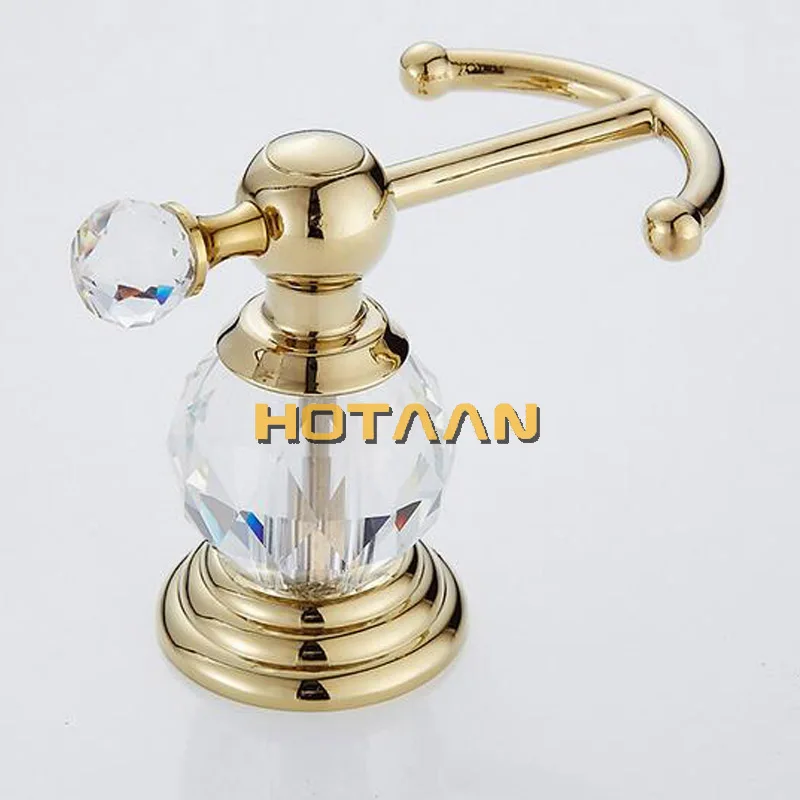 European Style Luxury Crystal zinc Gold Robe Hook Bathroom Hangings Gold Towel Rack Clothes Hook Home Decoration Bathroom 12802G
