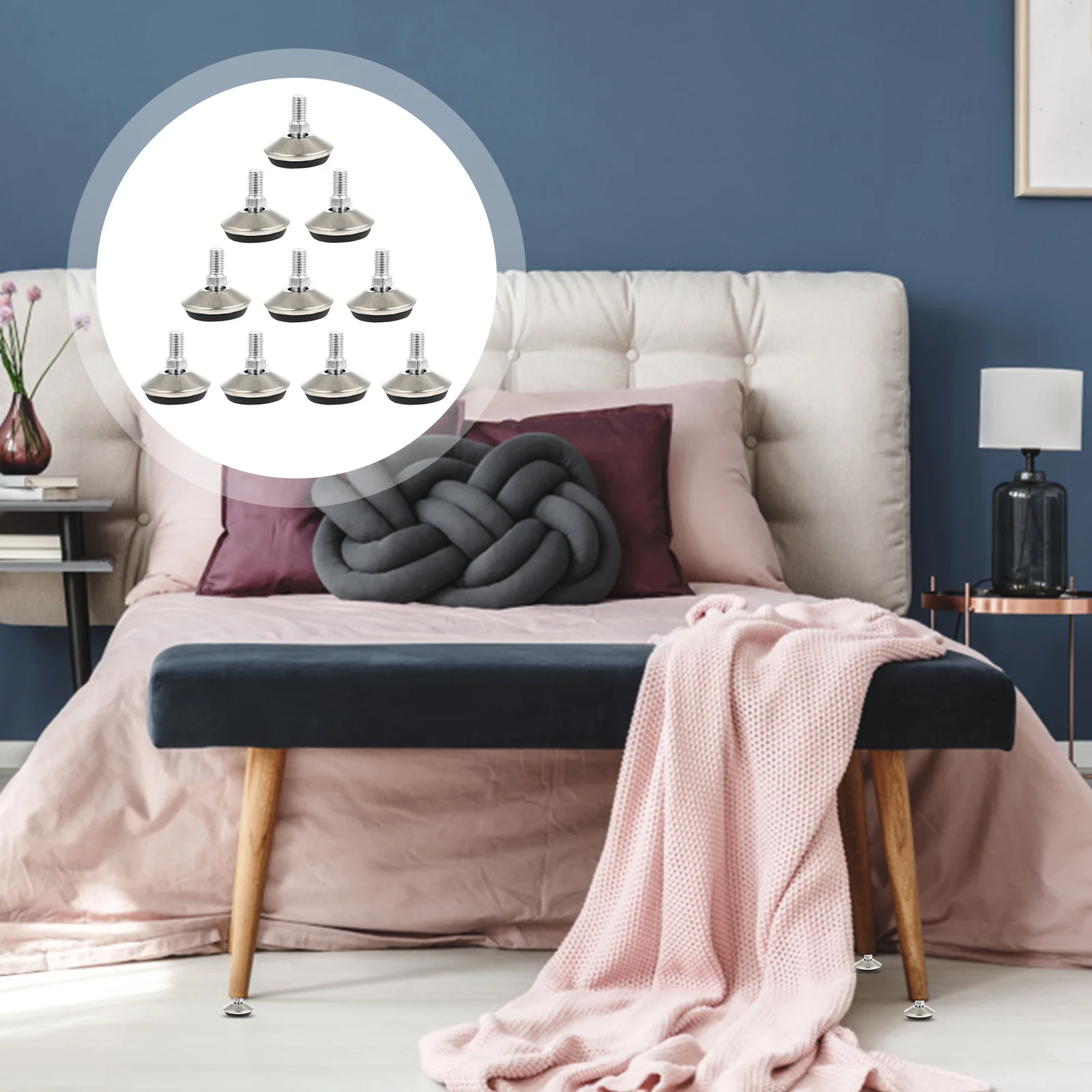 

10Pcs Strong Sturdy Furniture Levelers Reliable Adjustable Feet for Chairs and Tables Fix Legs Effectively Leveling Feet