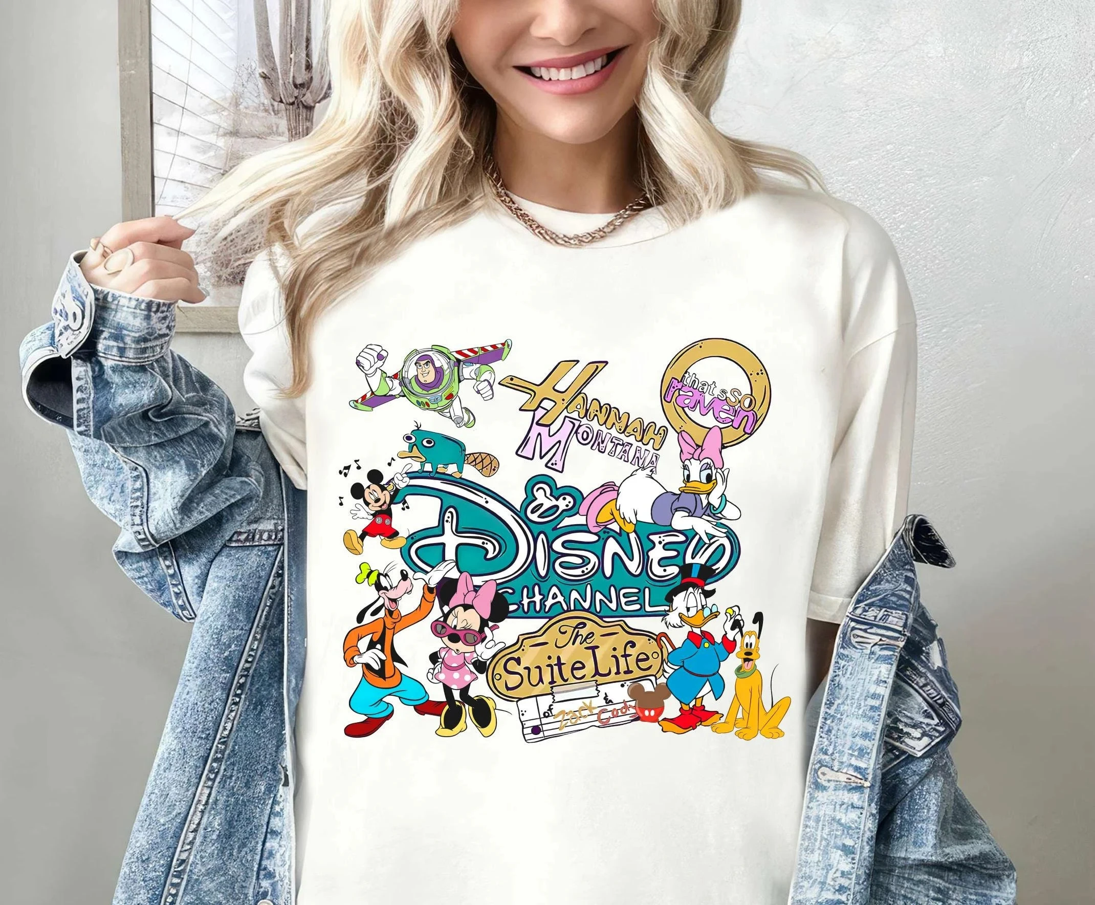 Camisa del grupo de personajes de dibujos animados de Disney Channel, ¿Qué sueños están hechos de camiseta divertidos disfraces de Disney, viaje familiar de Disney?